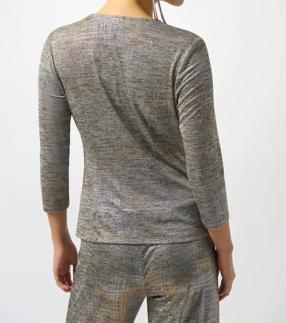 Joseph Ribkoff - Foiled Knit Wrap Top