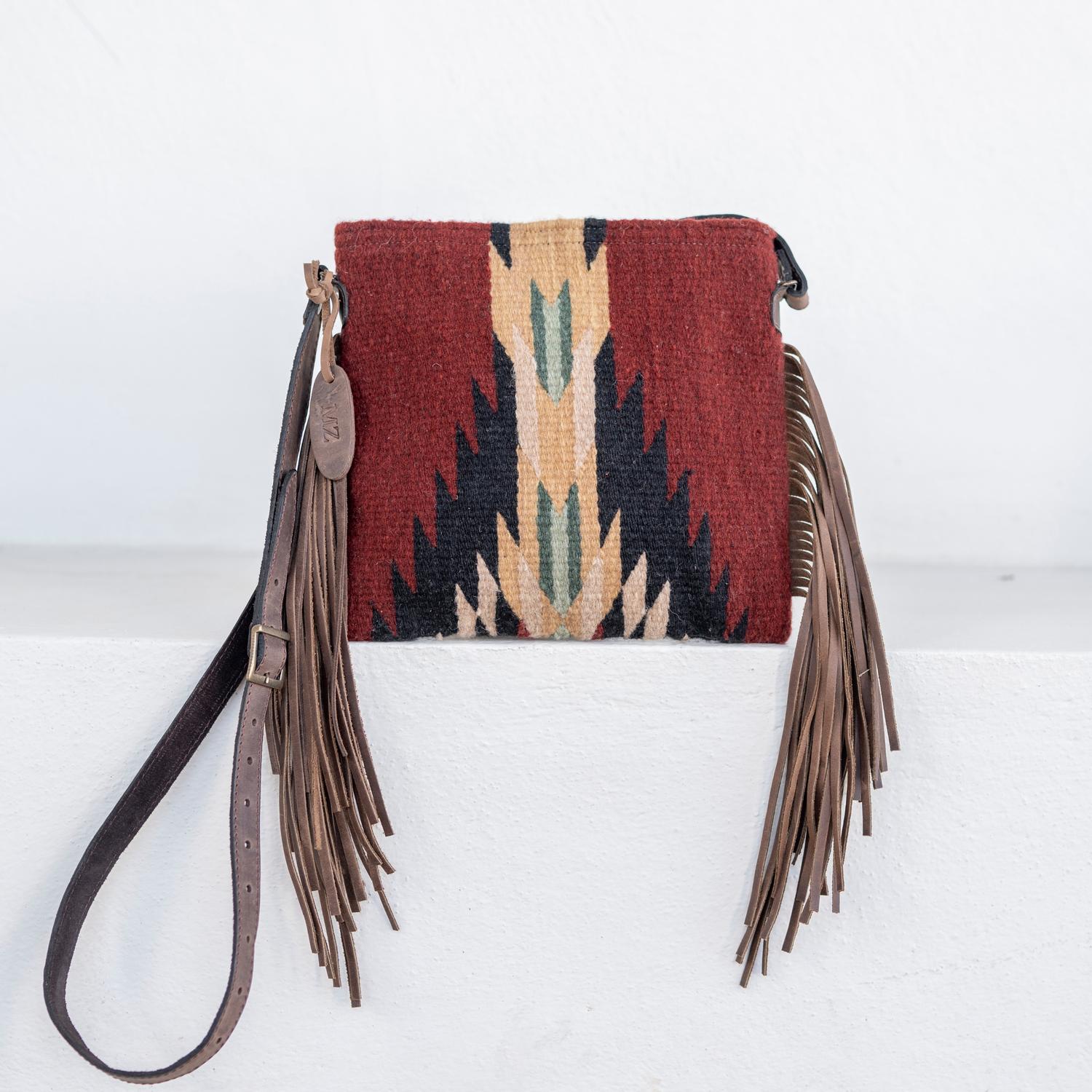 Mz Made - Women's Artisan Made Leather Fringe Bag