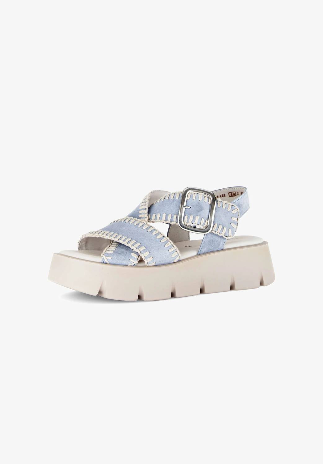 Gabor - Women's Stitched Suede Platform Sandal