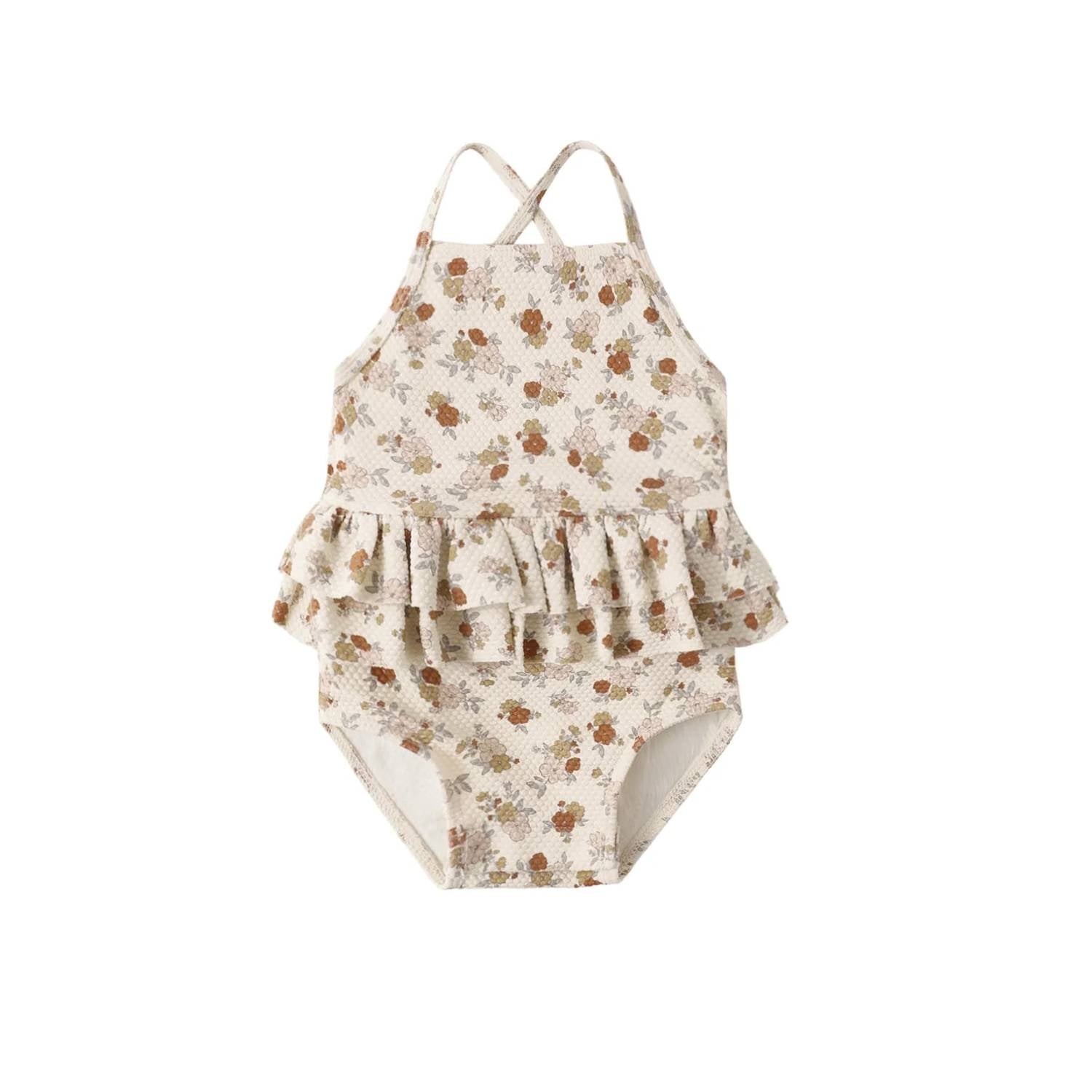 Quincy Mae - Girl's Ruffled One-piece Swimsuit
