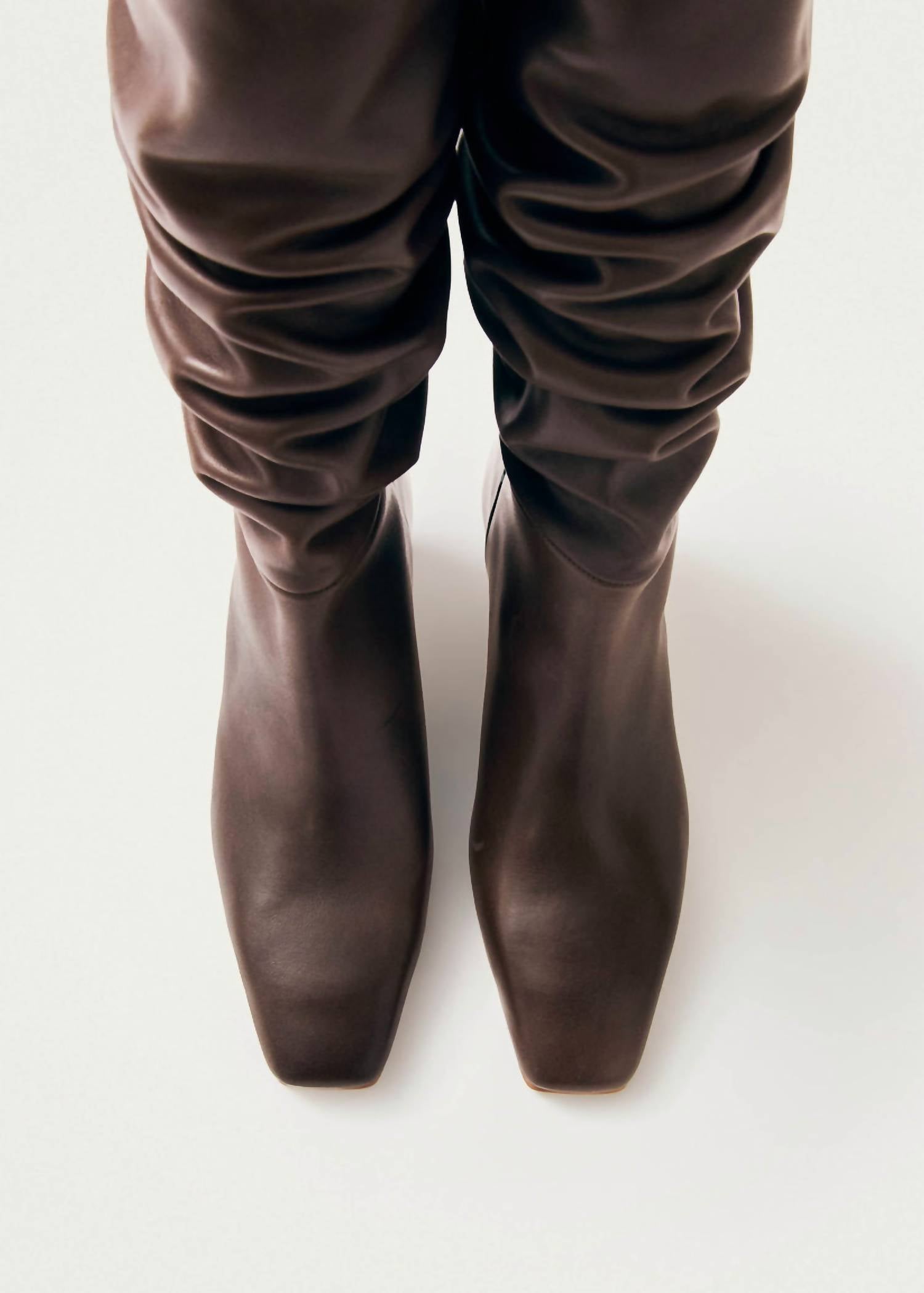 ALOHAS Women's Kalila Leather Boots in brown - women's shoe - alternate view