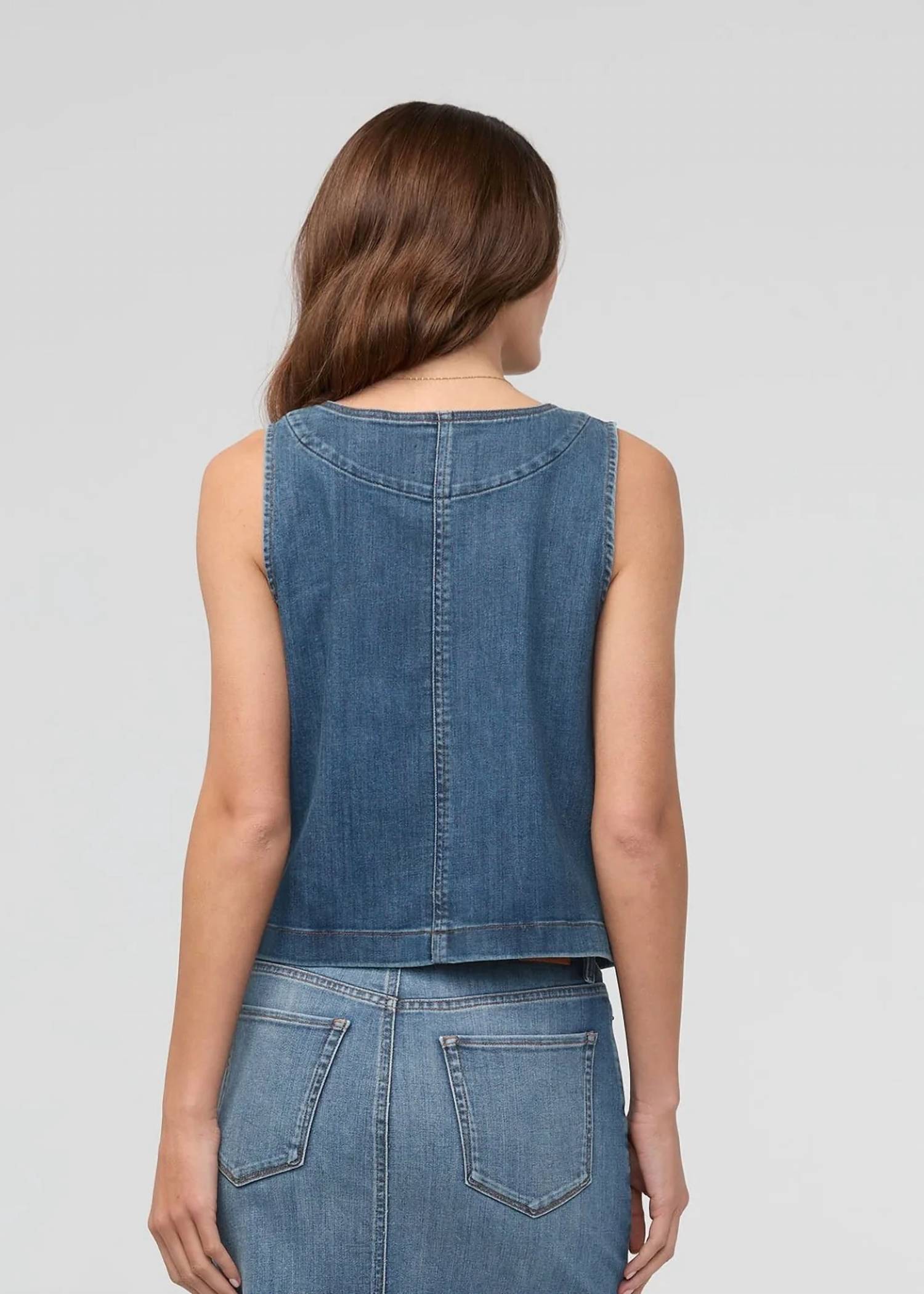 Du/Er - Performance Denim Zip Front Vest