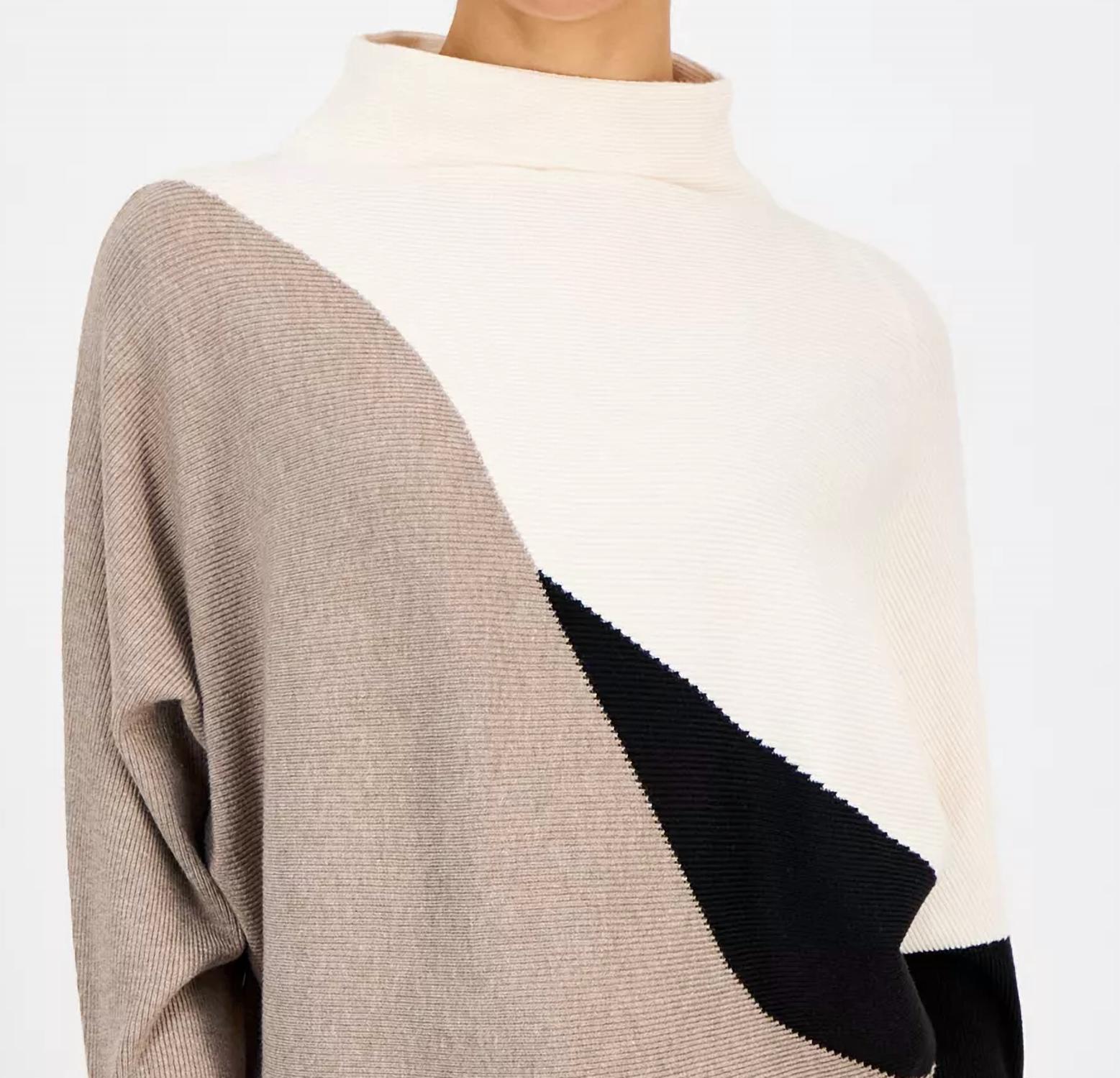 T Tahari - Funnel-neck Dolman-sleeve Sweater