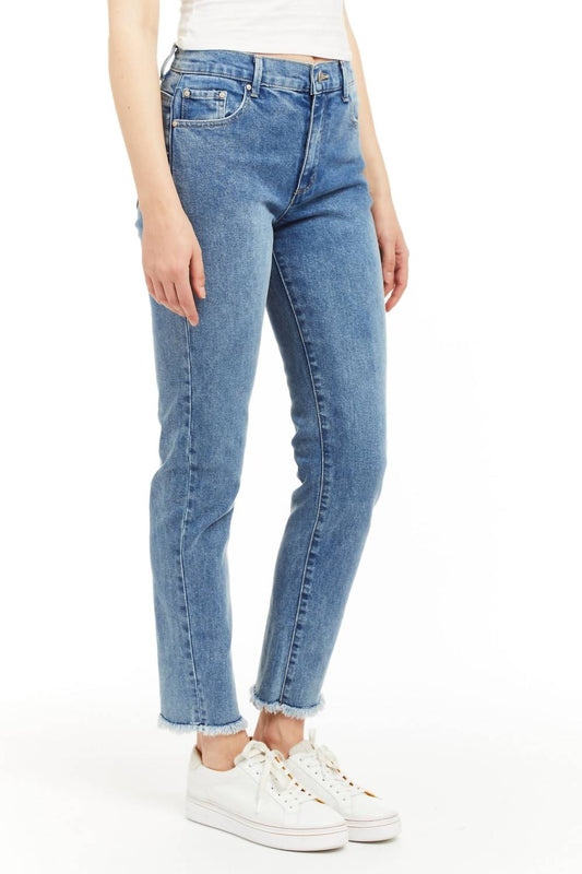 Tractr - High Rise Slim Straight Jeans