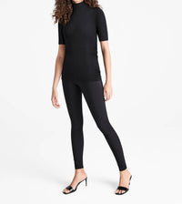 Wolford Aurora Mockneck Shirt in black - women's t-shirt