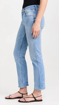 Re/Done - Mid Rise Stove Pipe Denim Jeans