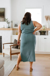 Shopin In La - Out on the Town Tie Detail Midi Dress