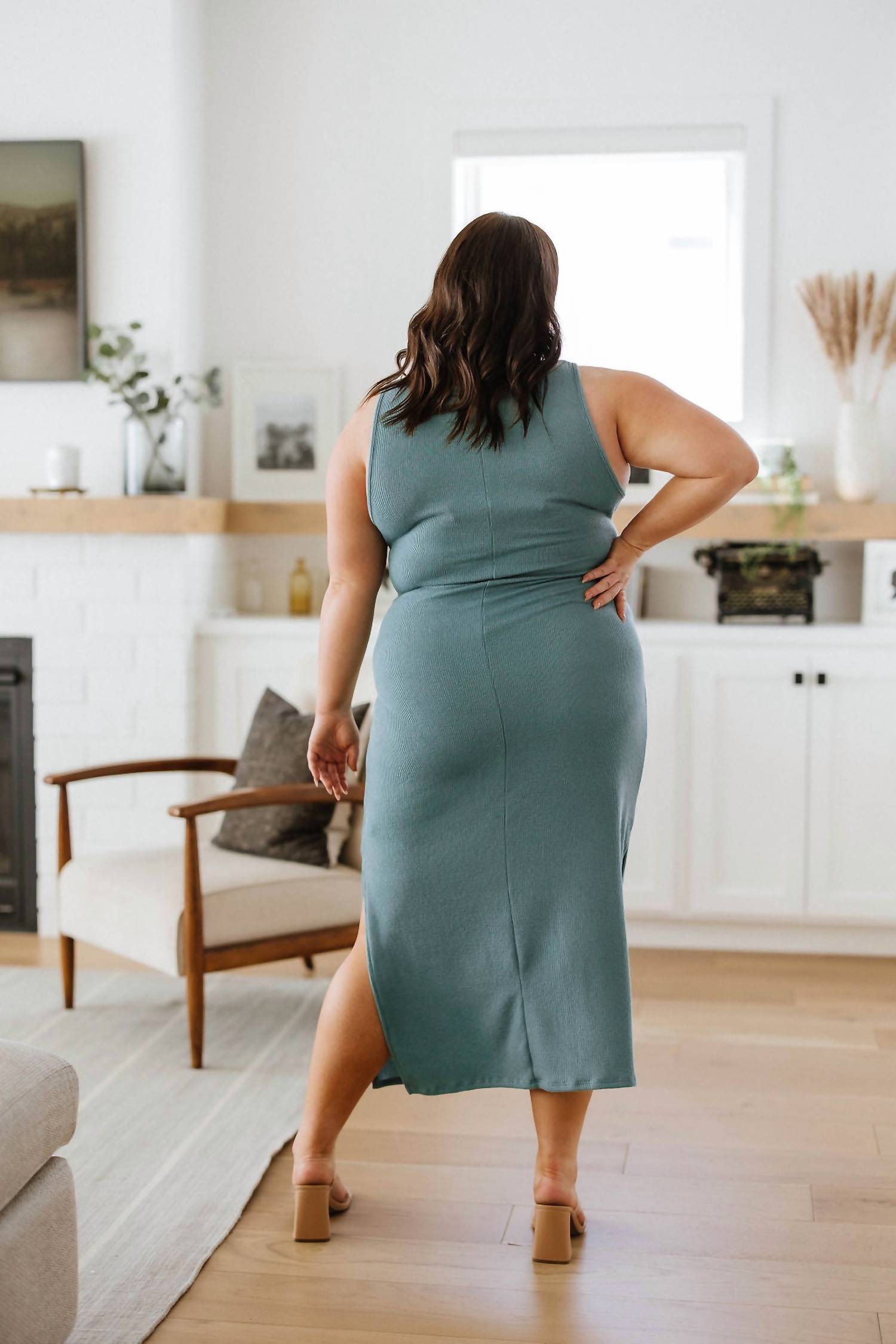 Shopin In La - Out on the Town Tie Detail Midi Dress