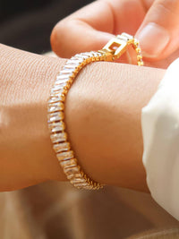 Flanerie By Maiq - Women's Rhodes 18k Non-tarnish Glam Cubic Zirconia Bracelet