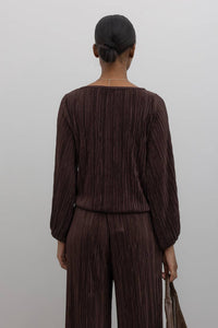 Collective - Plisse Round Neck Top