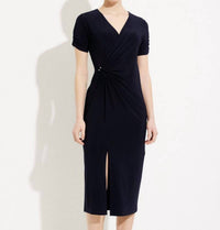 Joseph Ribkoff Wrap Dress in midnight blue - women's dress