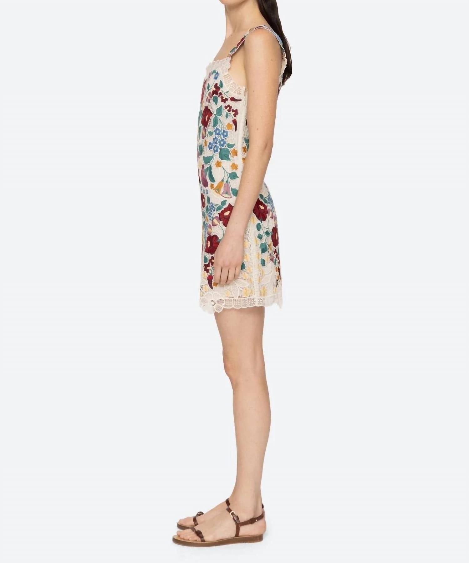 SEA Katharine Mini Dress in multicolor - women's dress - alternate view