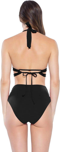 Becca By Rebecca Virtue - Cut Out Banded Halter Bikini Top