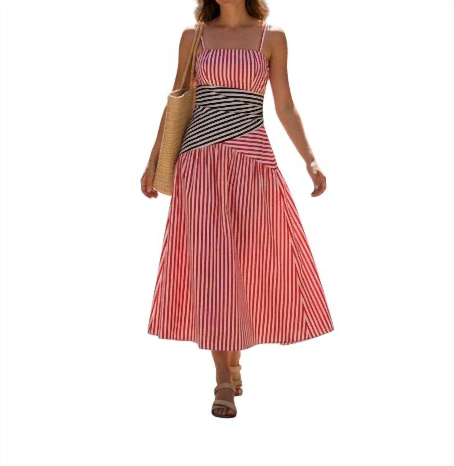 French Connection - Striped Midi Dress