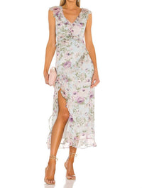 ASTR Tempest Dress in ivory lilac floral - women's dress