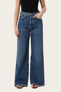 Agolde - Dame High-rise Wide-leg Cut Hem Jeans
