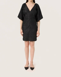 Soaked In Luxury - Slcahlina Metallic V-neck Mini Dress