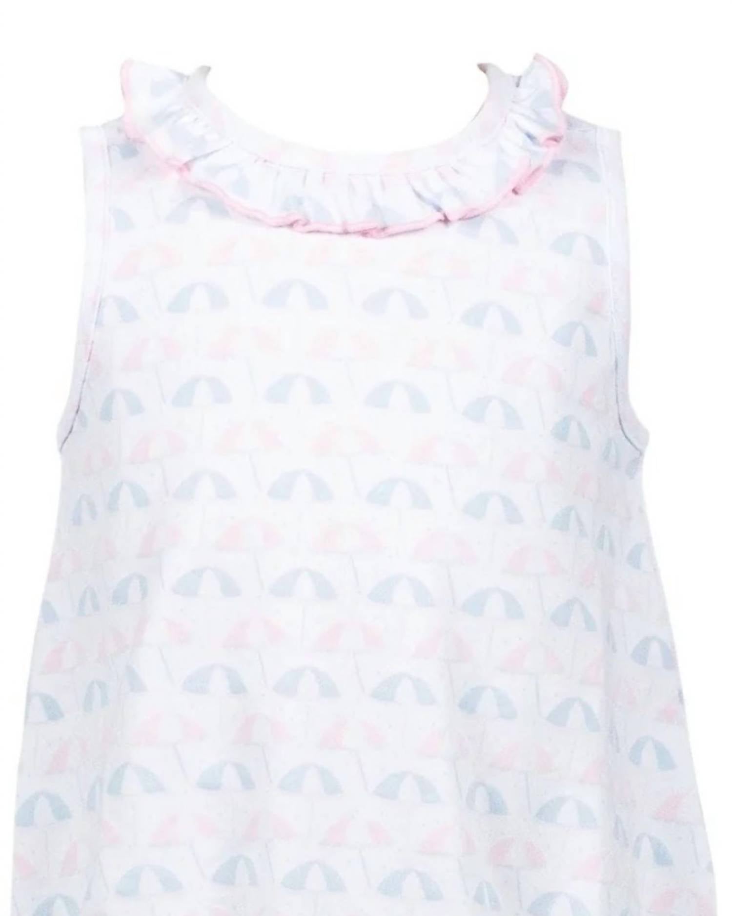 THE PROPER PEONY Kid's Umbrella Bubble Romper in white - kids' item - detail view