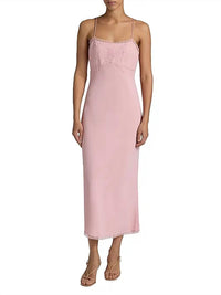 Loveshackfancy - Isolis Lace Bow Crepe Midi Dress