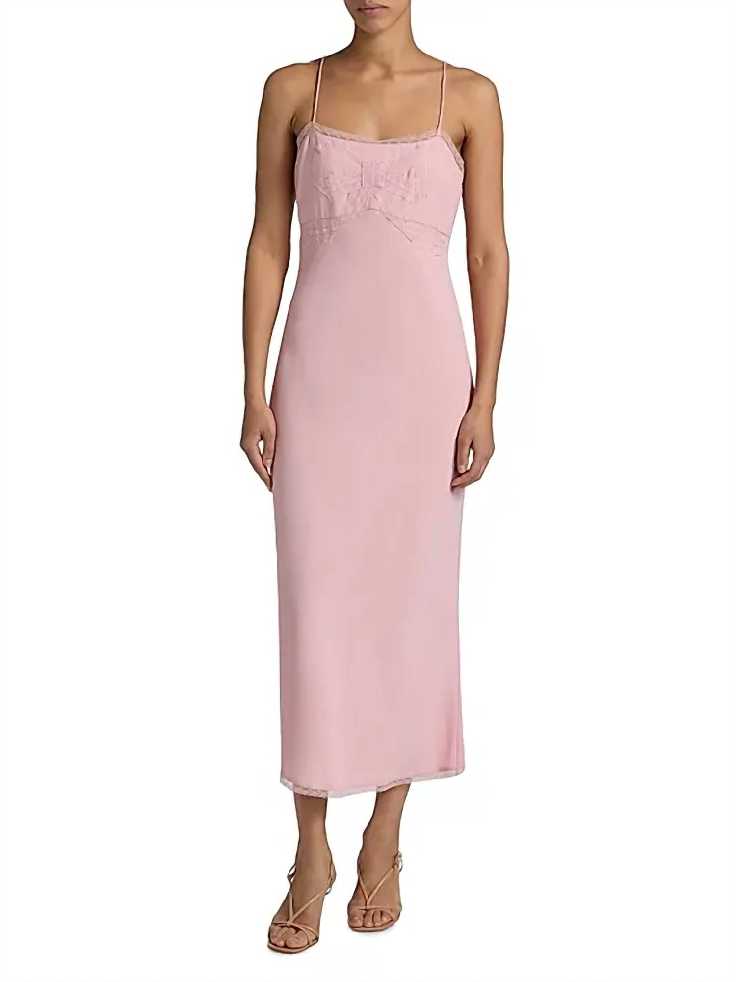 Loveshackfancy - Isolis Lace Bow Crepe Midi Dress