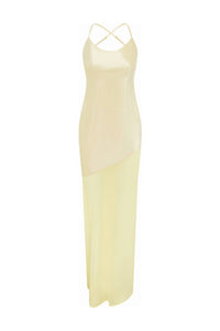 Runaway the Label Samani Maxi Dress in lemon - women's dress - alternate view