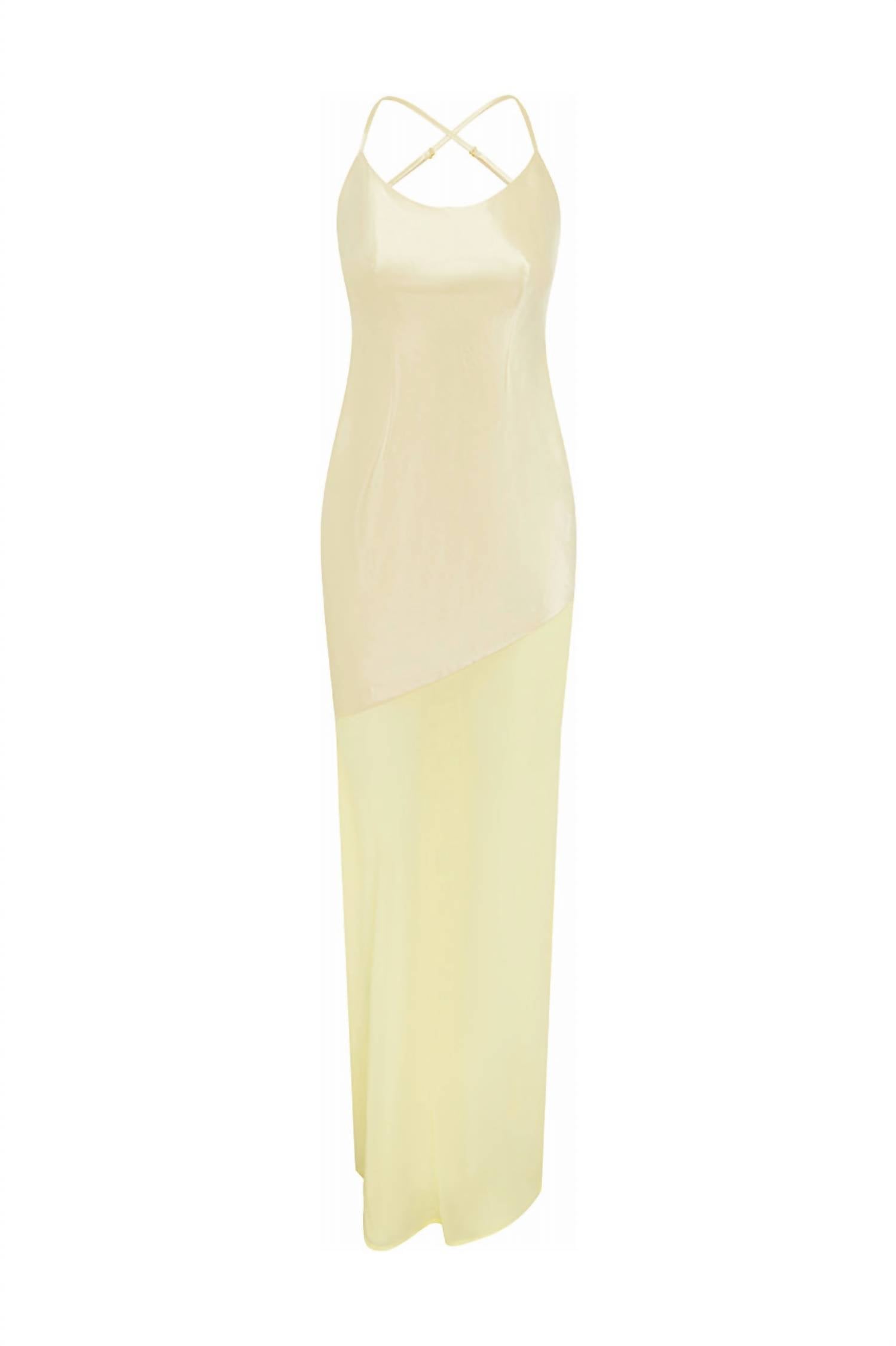 Runaway the Label Samani Maxi Dress in lemon - women's dress - alternate view