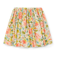 Bonton - Girls Fleur Anglaise Framboise Imprime Floral Skirt