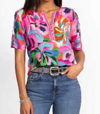 Johnny Was - Pre-loved Ruffle Seam Top