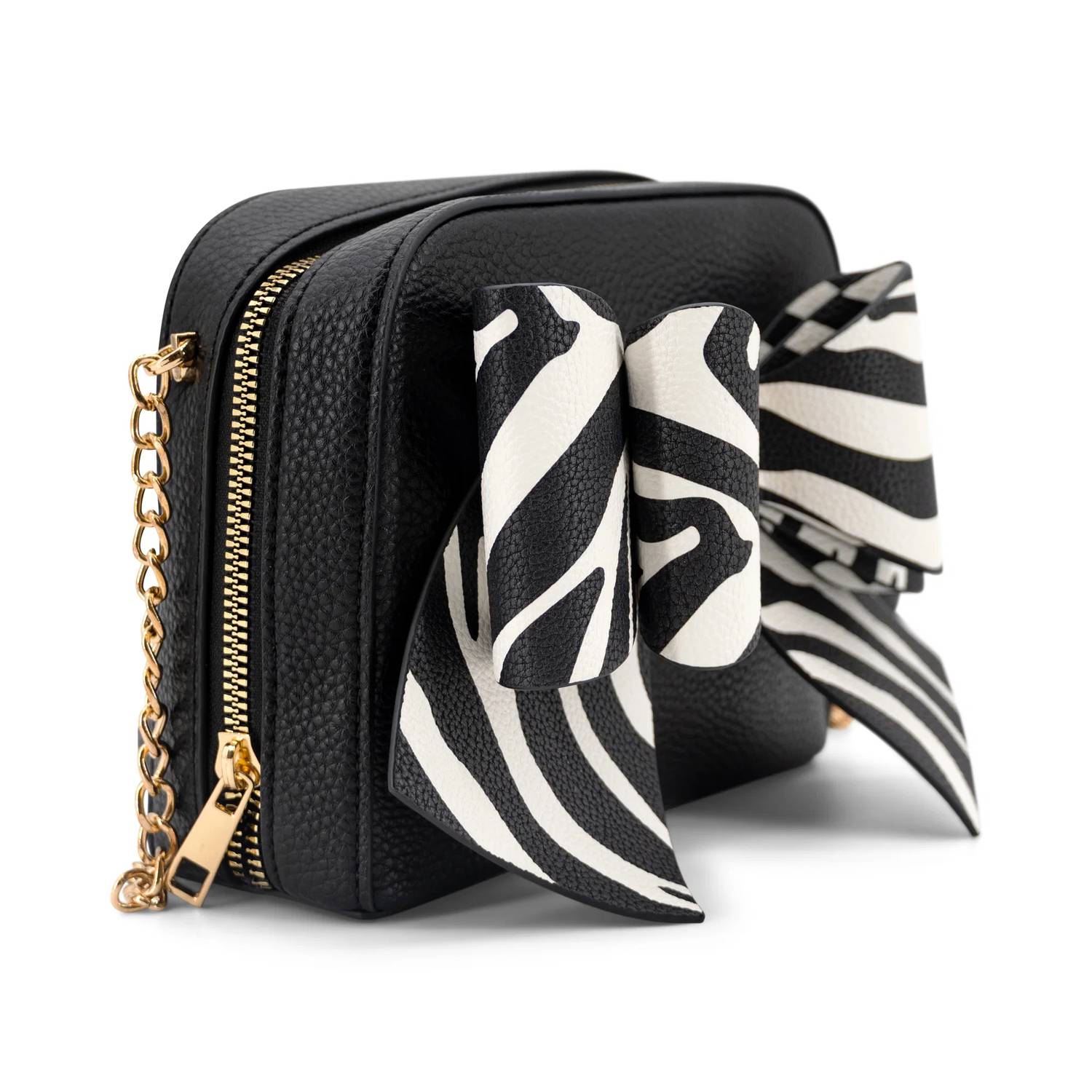 Like Dreams - Women's Zebra Bow Mini Crossbody Bag