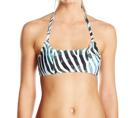 Women's Dreamy Reversible Seamless Wave Bikini Top Swimsuit