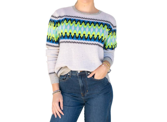 Brodie Cashmere - Electric Fairisle Mini Sweater