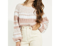 Gentle Fawn Clarissa Sweater in blush stripe pink - women's sweater