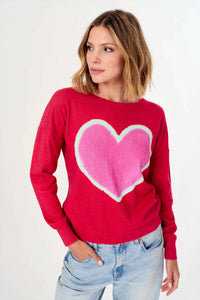 J. Society - Heart Crew Neck Sweater