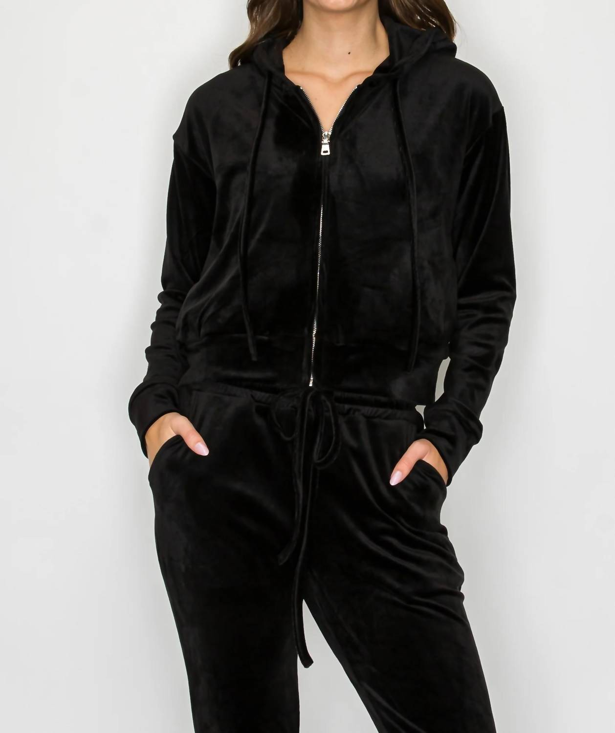 Knit Riot - Classic Velour Zip Hoodie
