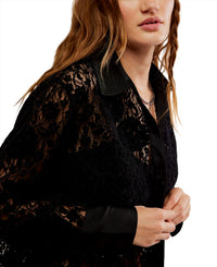 Free People Faith Button Down Shirt in black - women's shirt - view 4
