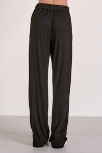 ELAN Structured Pull On Straight Leg Pants in black - women's pants - alternate view
