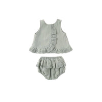 Quincy Mae - Girl's Ruffled Tulip Top Bloomer Set
