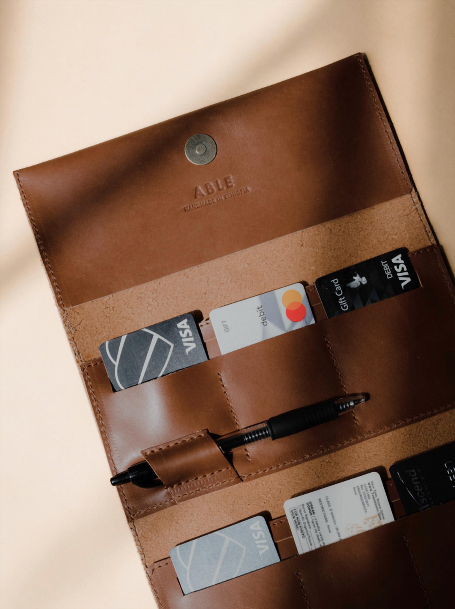ABLE Women's Debre Wallet in whiskey - women's bag - detail view