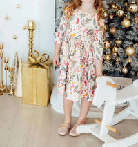 Mila & Rose - Three Quarter Sleeve Pocket Twirl Dress