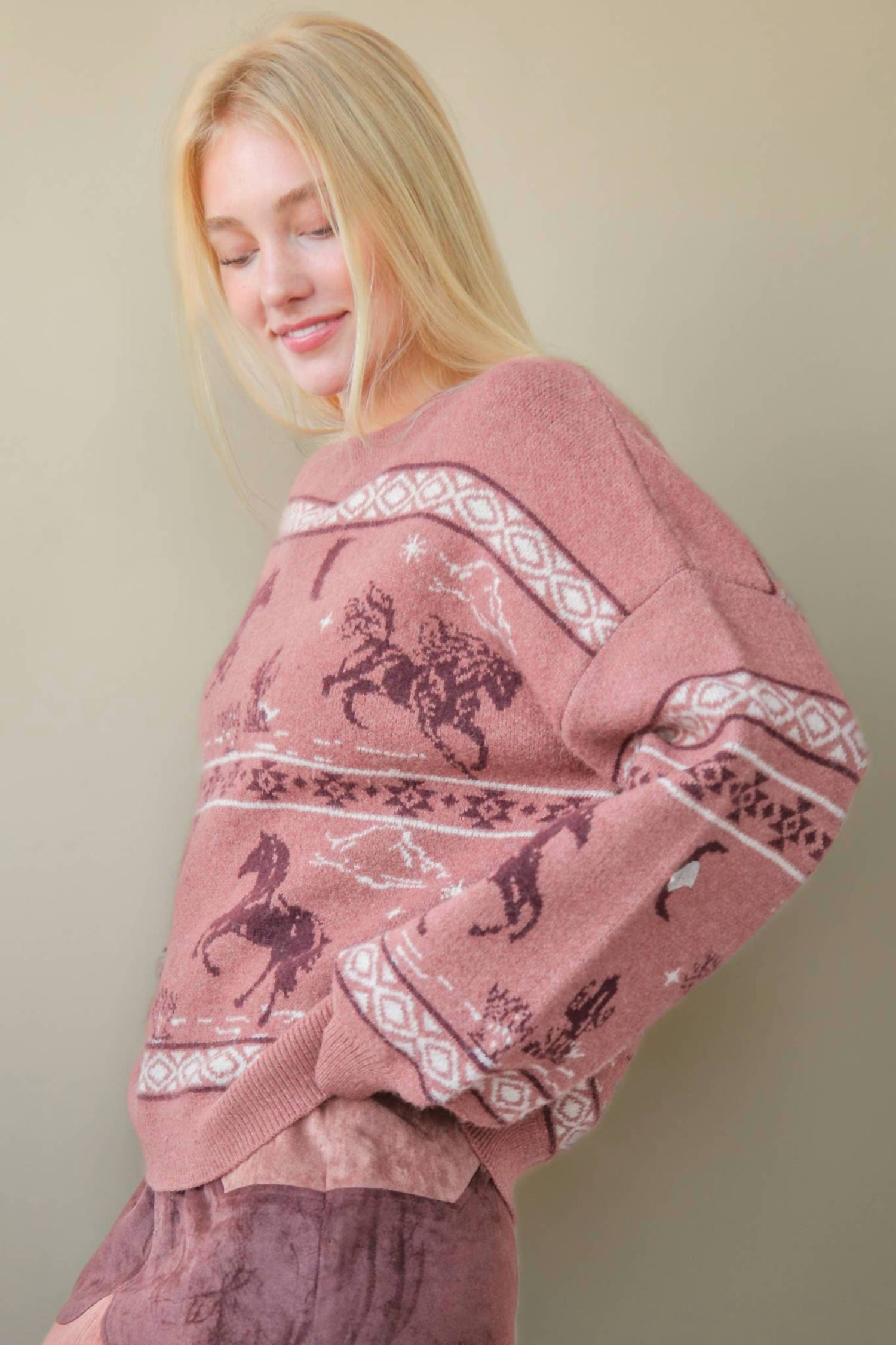 Very J - Western Express Knit Sweater