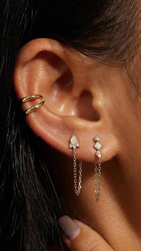Eklexic - Women's Double Cuff Earrings