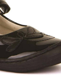 Froddo Girl's Mia Mary Jane Shoes in black patent - kids' shoe - detail view