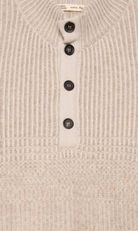 Maurizio Baldassari Men's Vanise Mock Neck Sweater in light beige - men's sweater - alternate view