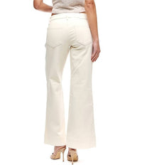 HIDDEN Happi Pintuck Flare Jeans in ecru - women's jeans - detail view