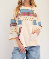 Easel - Print Mix Mineral Washed Hoodie Pullover