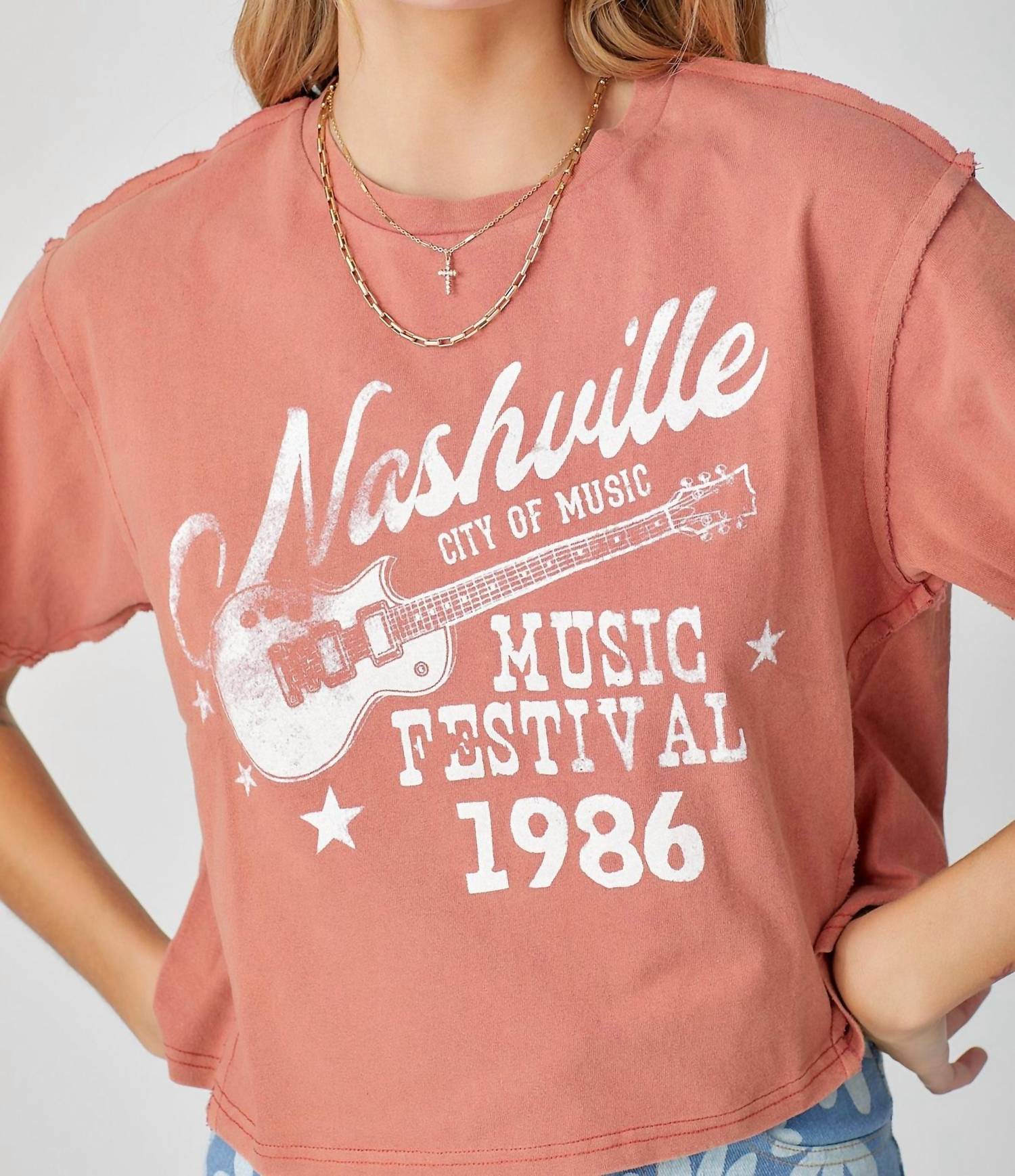 Baevely By Wellmade - Nashville Music Fest Cropped Tee