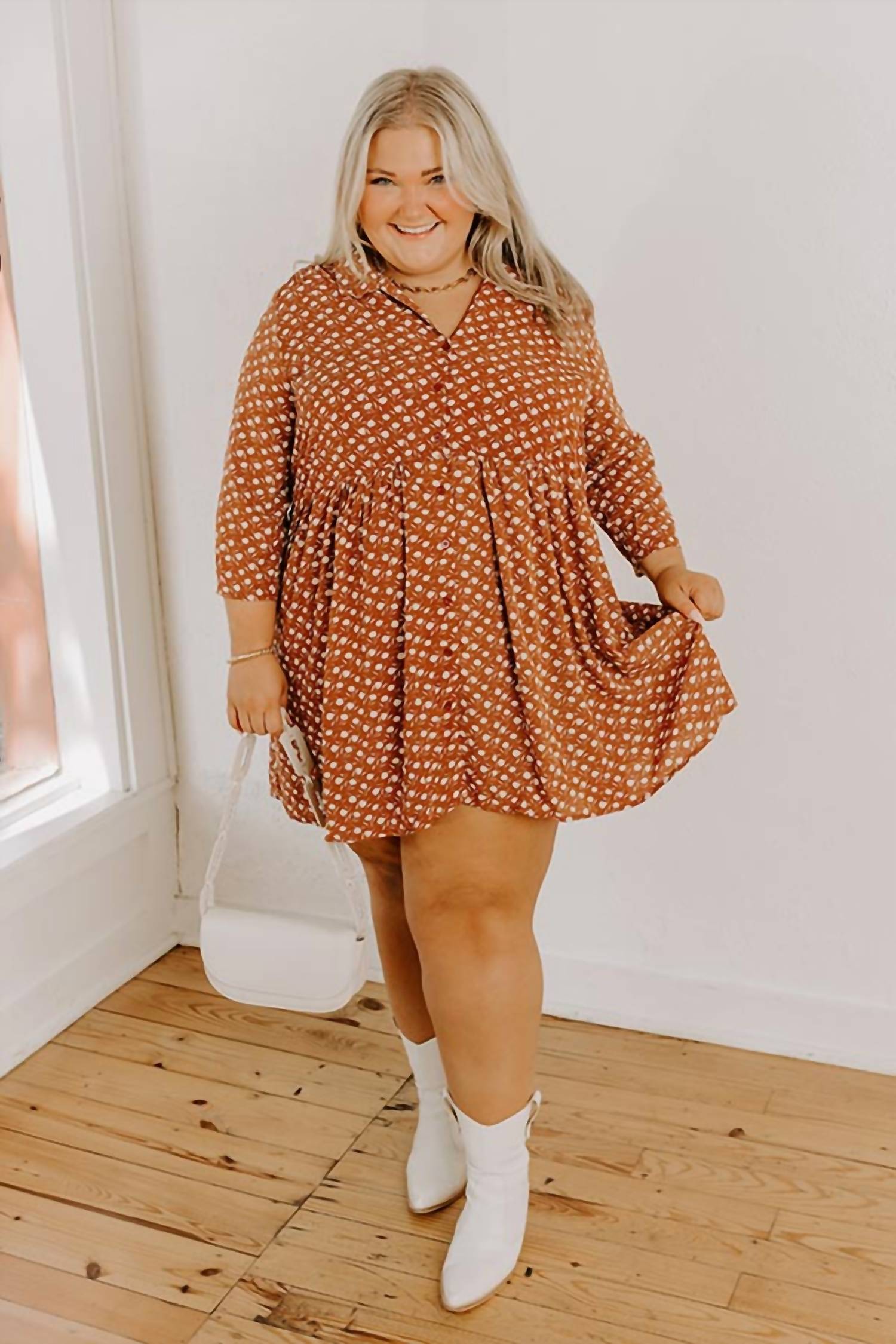 Flawless - Cherry Mood Tunic Dress - Plus