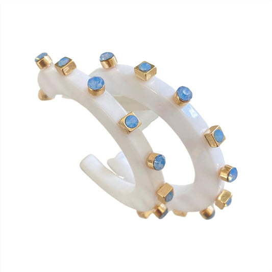 Smith & Co - Women's Large City Girl Jewel Hoop Earrings