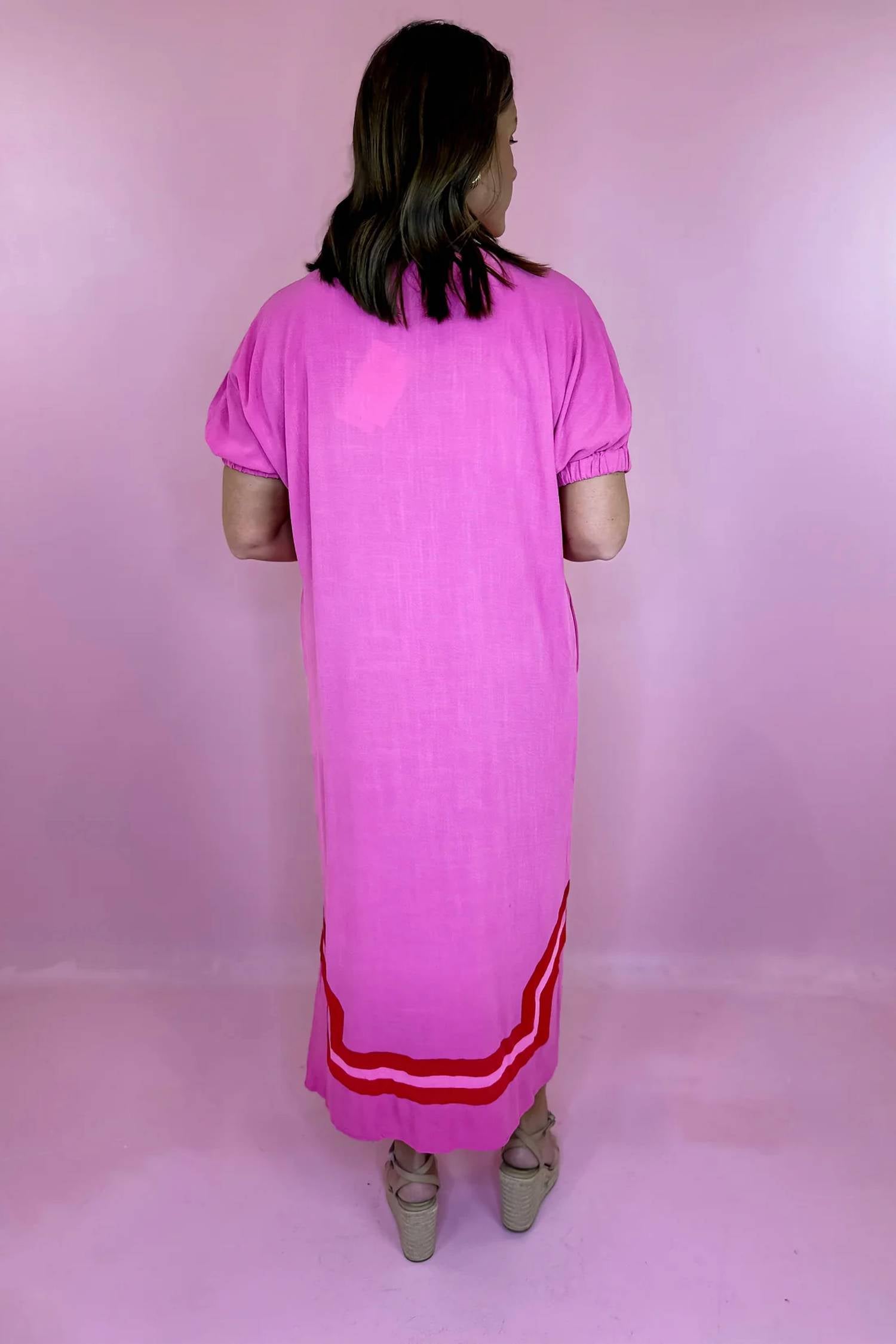 Entro - Bold Line Midi Dress