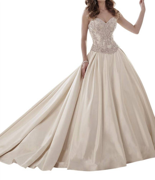 Christina Wu - Beaded Strapless Ball Gown Wedding Dress with Sweep Train